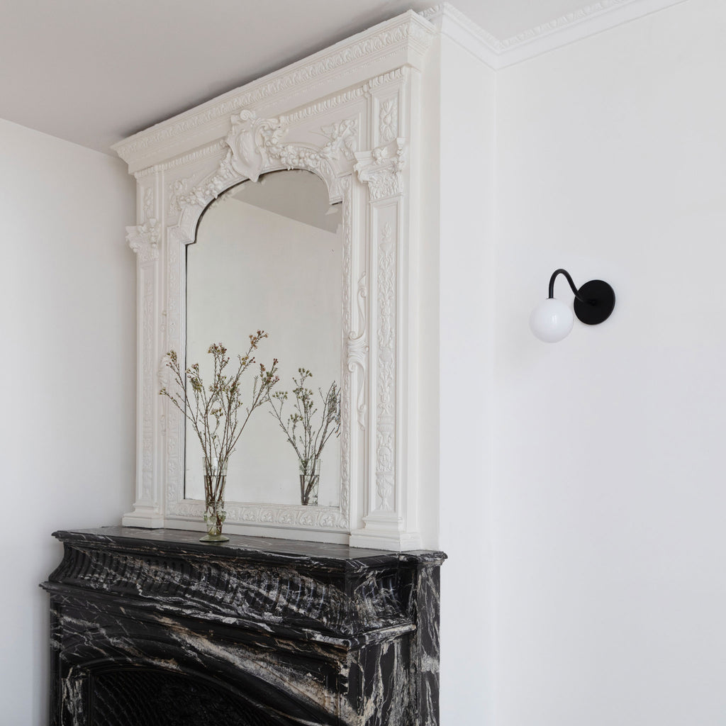 Josephine Petite Sconce shown in Matte Black