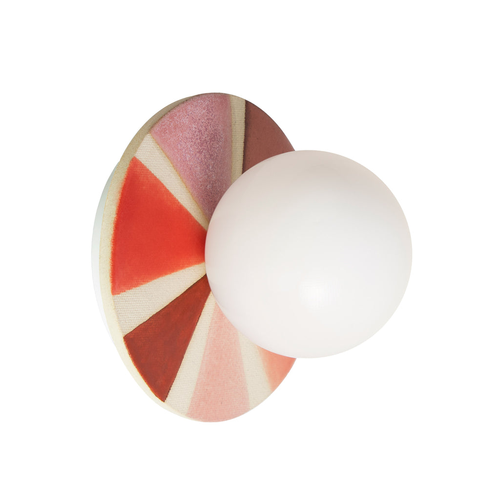 Little Luna shown with a Pink and Cream Sun Ray ceramic canopy.