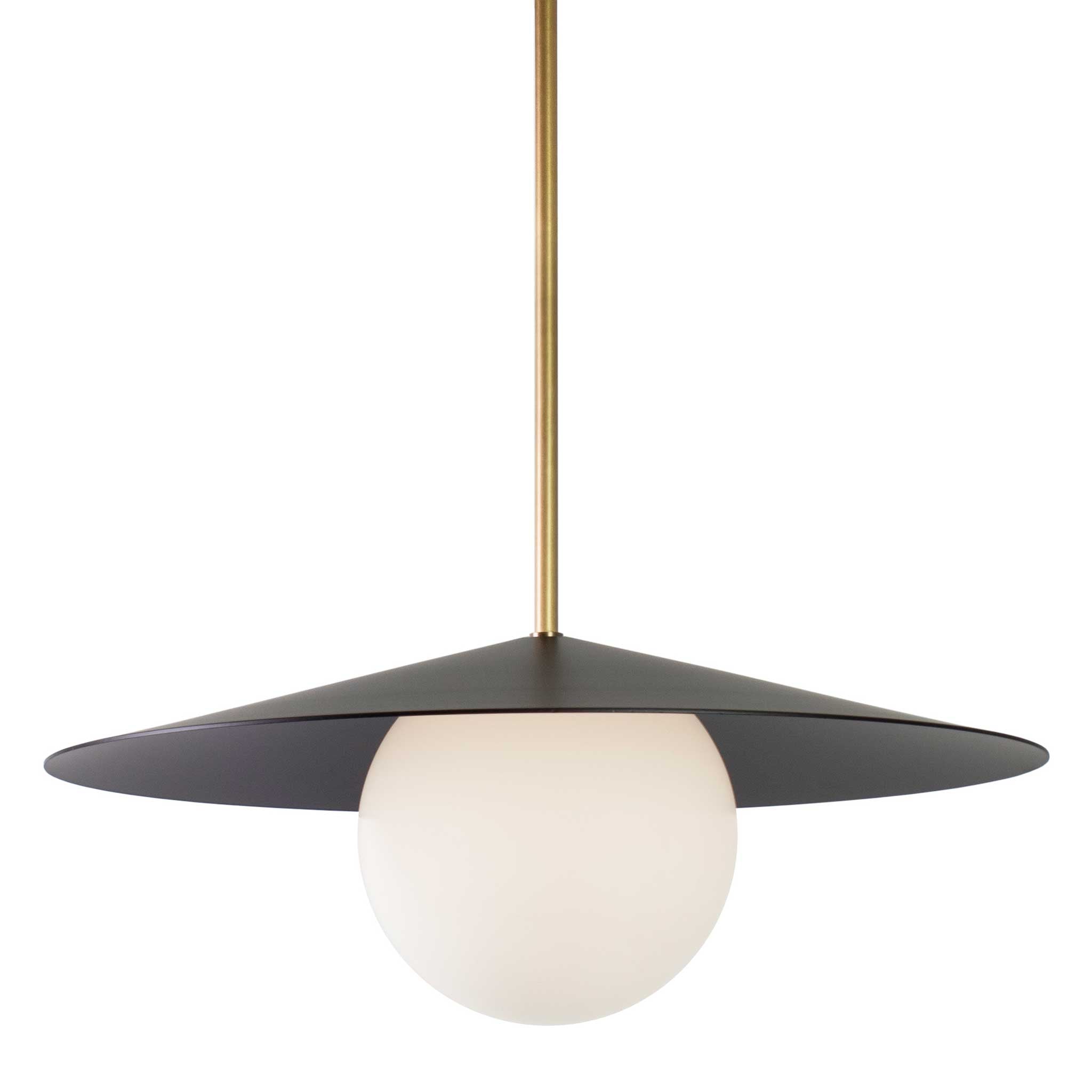 Marie Majeure Pendant shown in Matte Black with Heirloom Brass