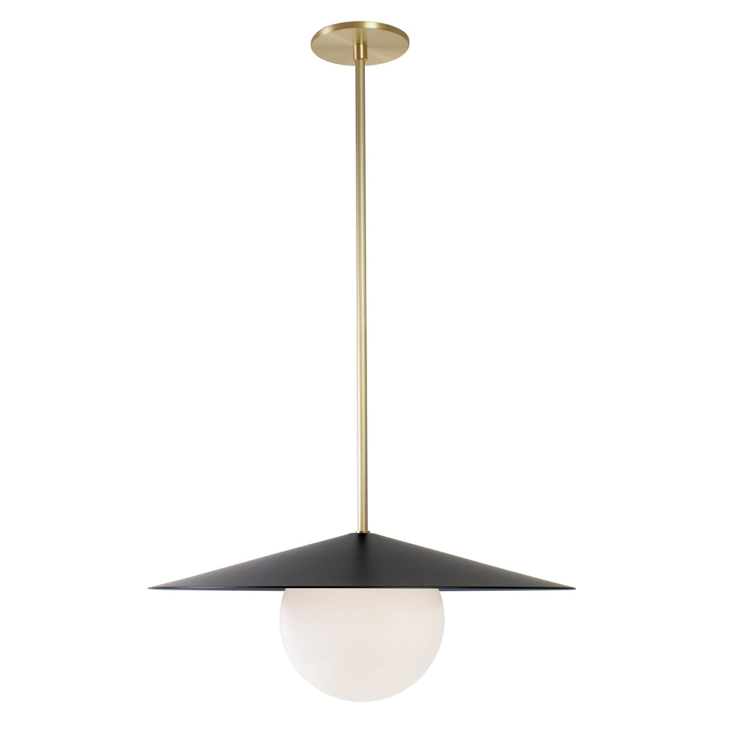 Marie Majeure Pendant shown in Matte Black with Brass.