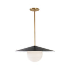 Marie Majeure Pendant shown in Matte Black with Heirloom Brass