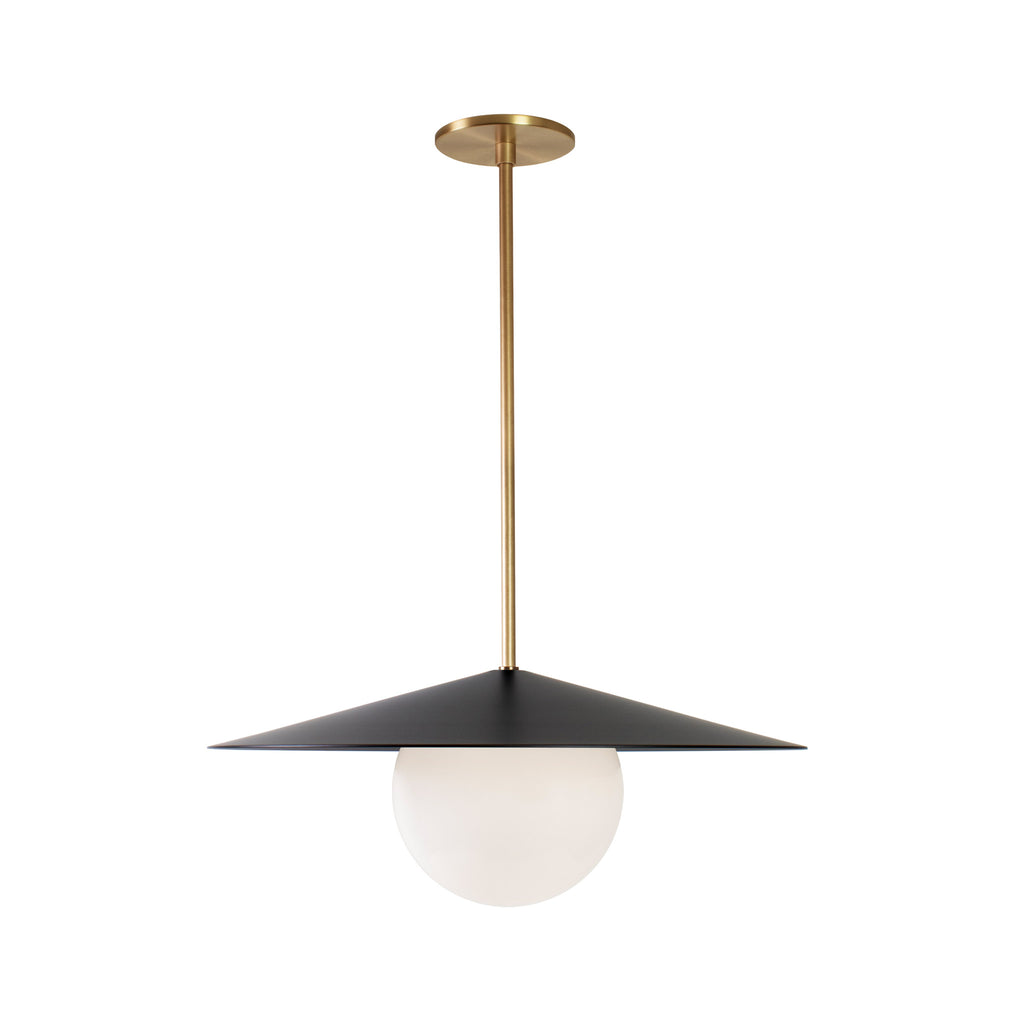 Marie Majeure Pendant shown in Matte Black with Heirloom Brass.