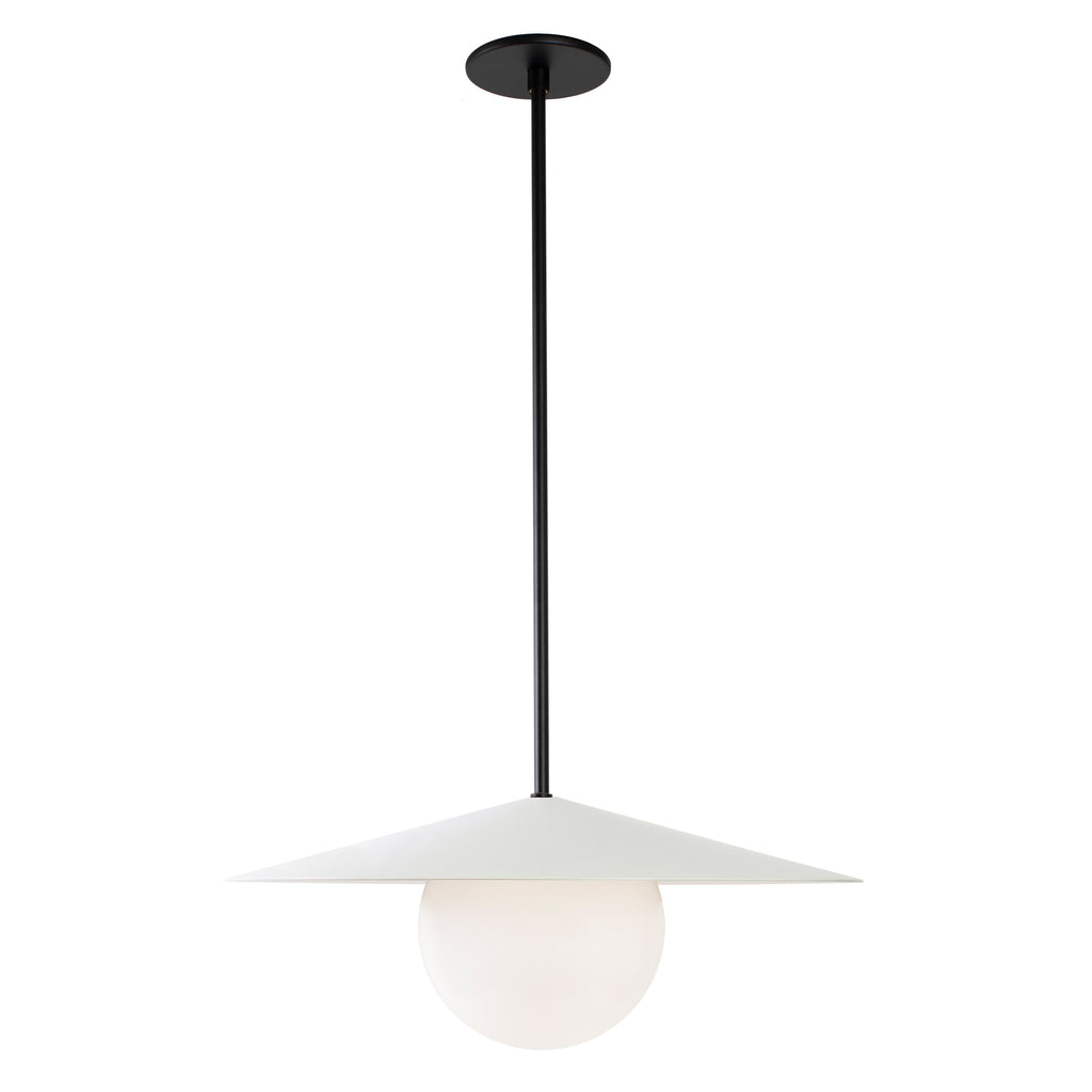 Marie Majeure Pendant shown in White with Matte Black.