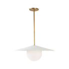 Marie Majeure Pendant shown in White with Heirloom Brass