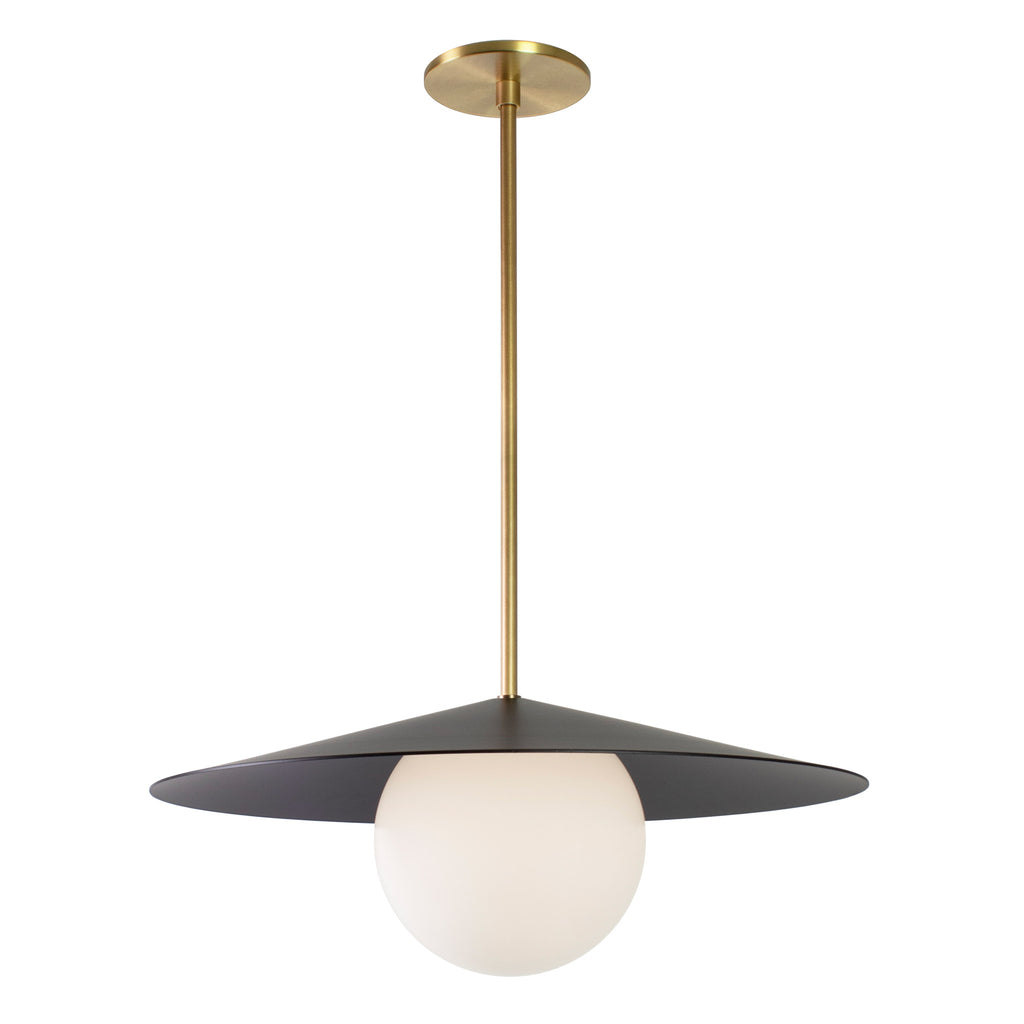 Marie Majeure Pendant shown in Matte Black with Heirloom Brass.