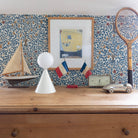 Mini Summit Table Lamp shown in White. Interior design by Sarah J. Meyer Design