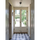 Moss Nouveau with a large canopy shown in Matte Black