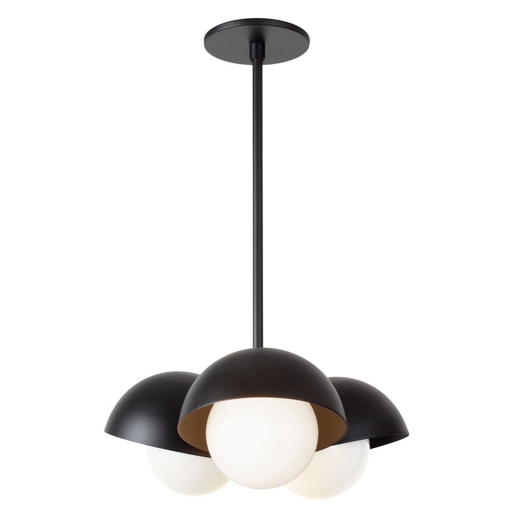 Noor 3 Pendant shown in Matte Black.