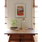 Noor Table Lamp shown in Heirloom Brass. Interior design by Sarah J. Meyer Design