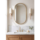 Parker Linen Sconces shown in Maple with Natural White and Cream Floral Ceramic