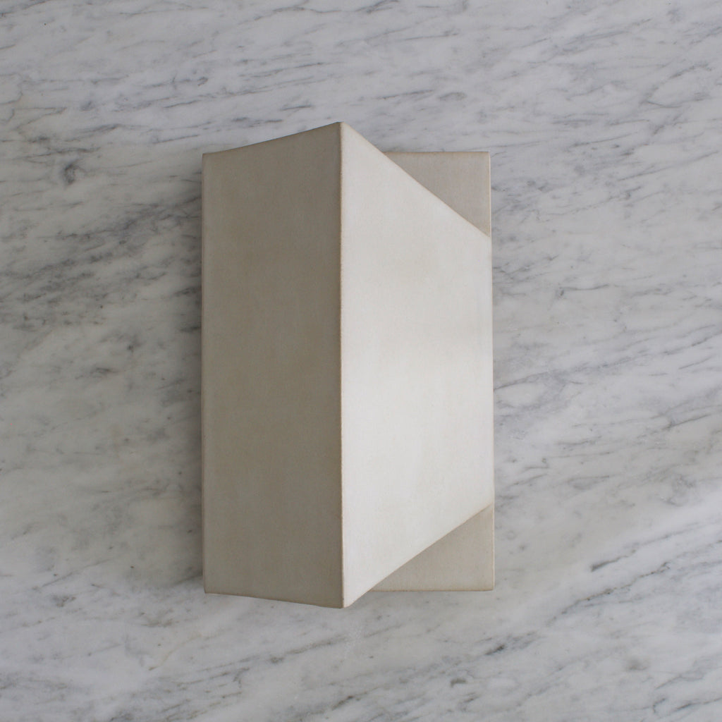 Tahoma Sconce shown in Natural White Glaze.