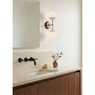 Theo shown in White with Brass and a Walnut Wood Canopy