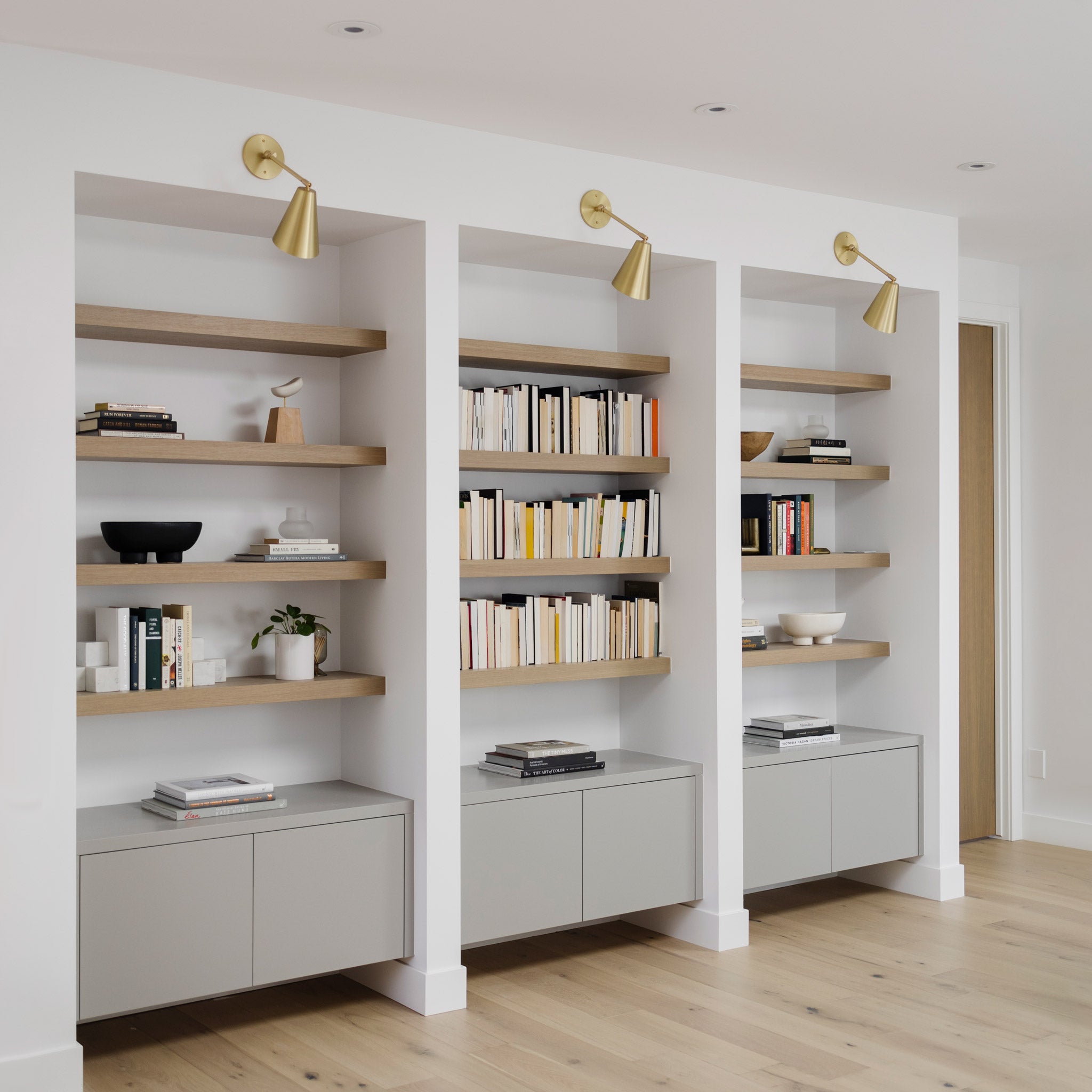 Tilt Cone Single Articulated in Brass. Interior Design by Alykhan Velji Designs