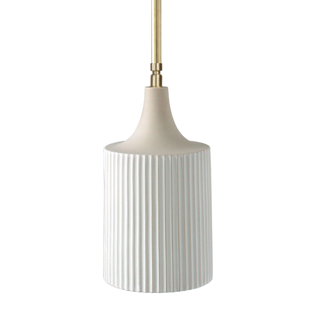 Tumwater Small Pendant shown in Brass.