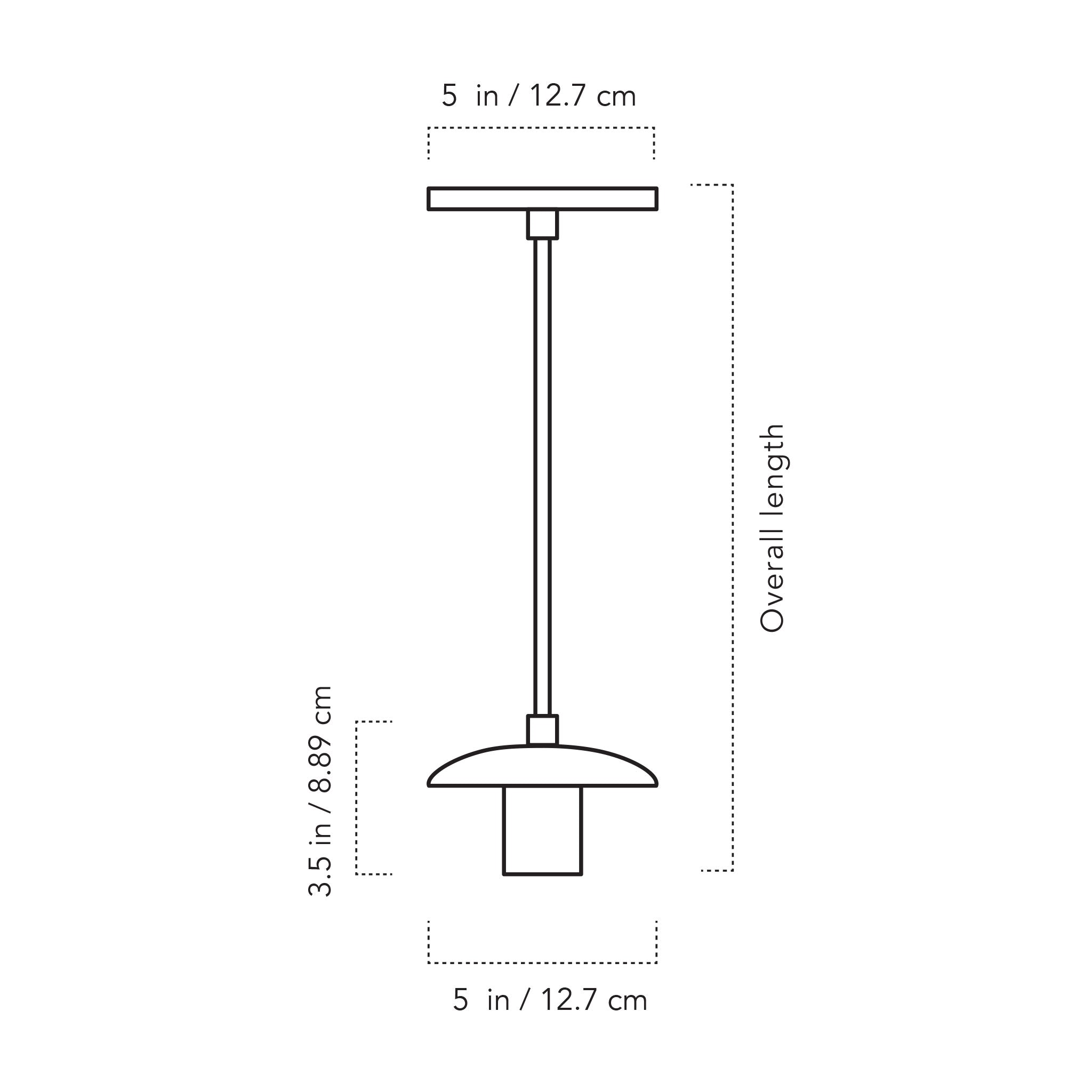 A Technical Drawing Of The Archer Rod Pendant