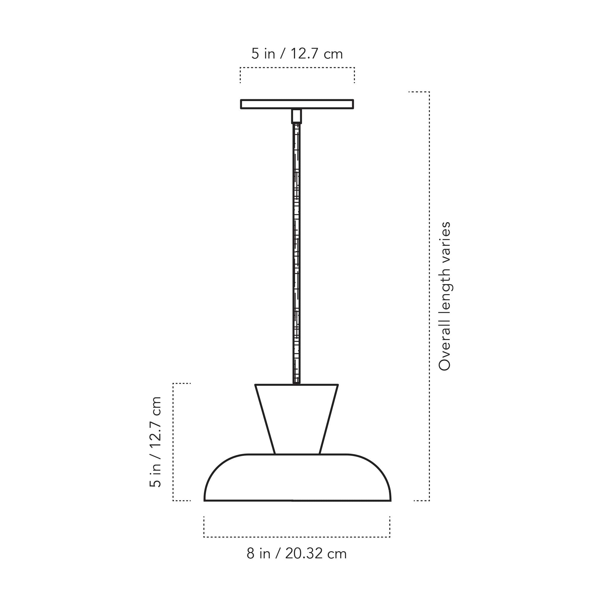 A Technical Drawing Of The Isle Cord Pendant Lights