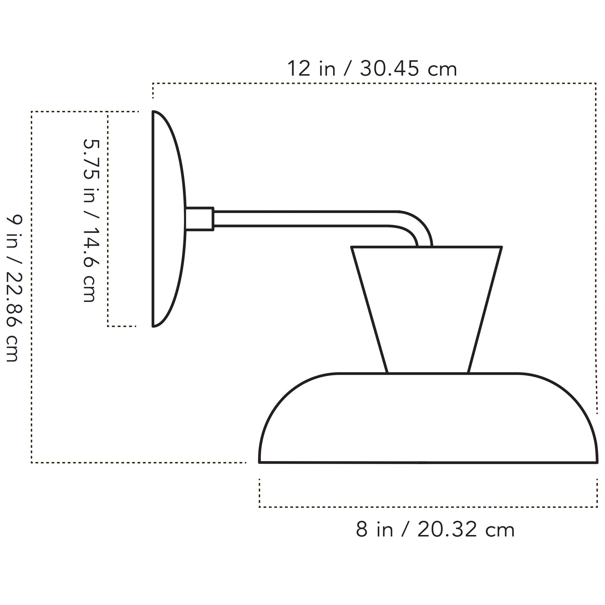 A Technical Drawing Of The Isle Wall Sconce