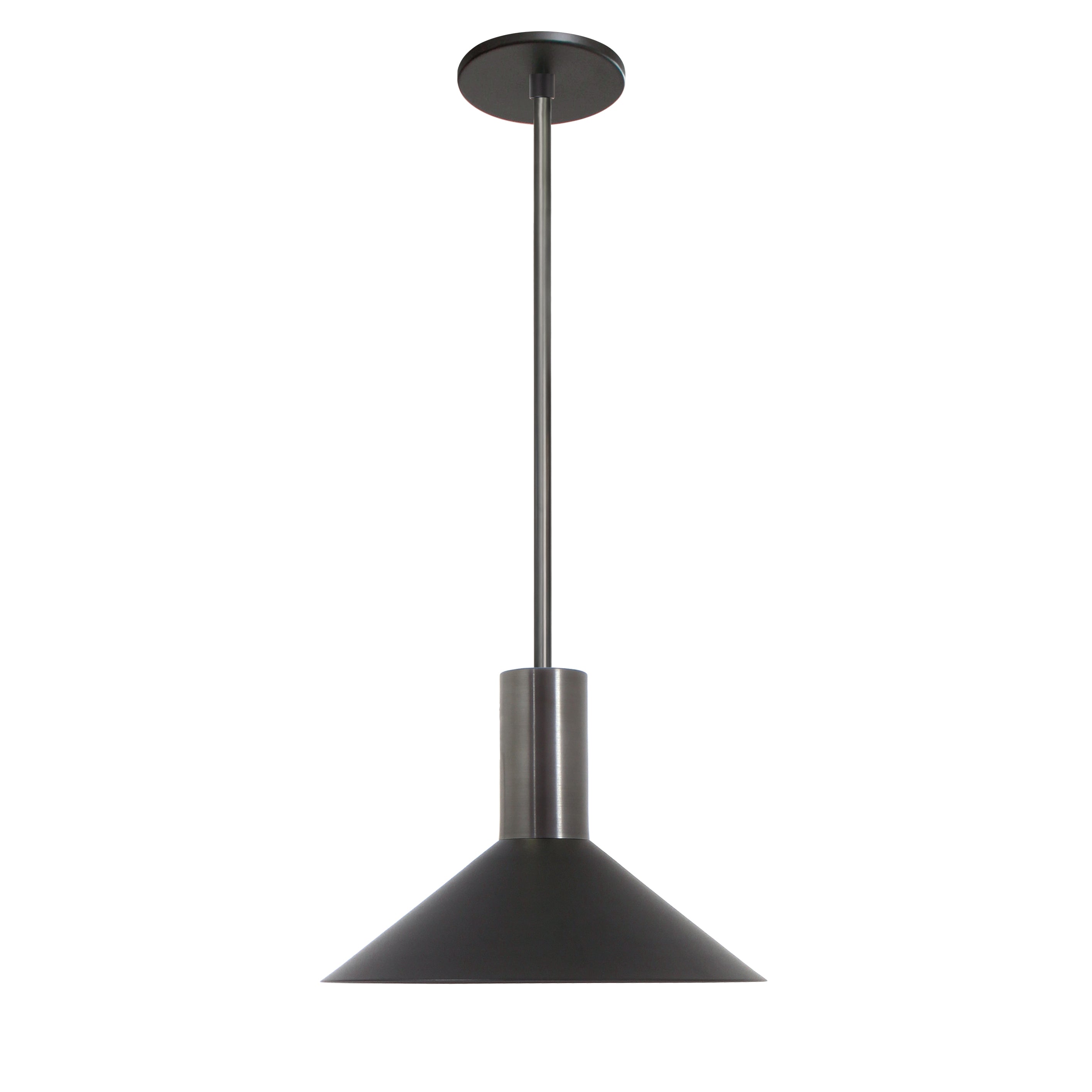 June Rod Pendant shown in Matte Black with Graphite Patina
