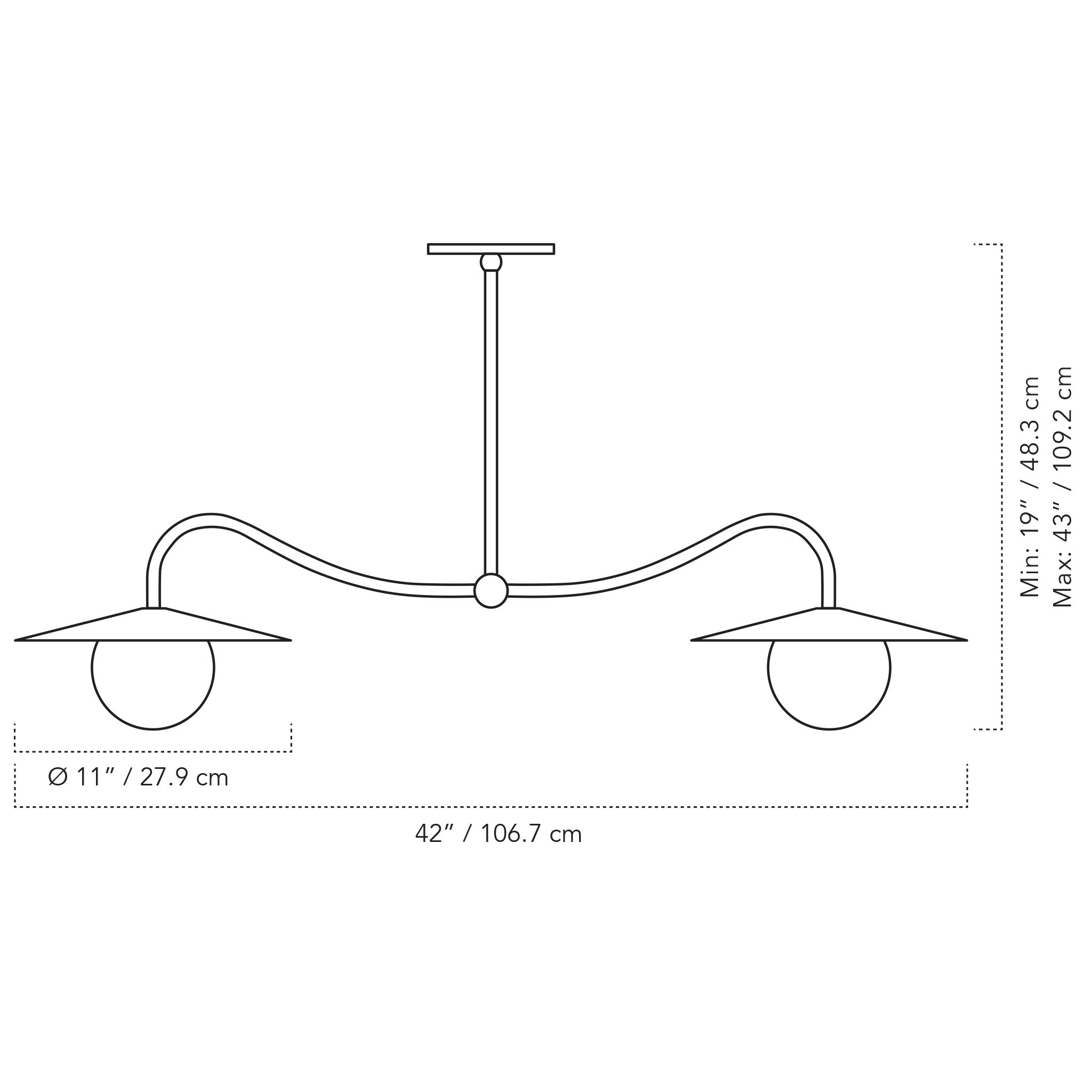 A Technical Drawing Of The Marie Double Pendant