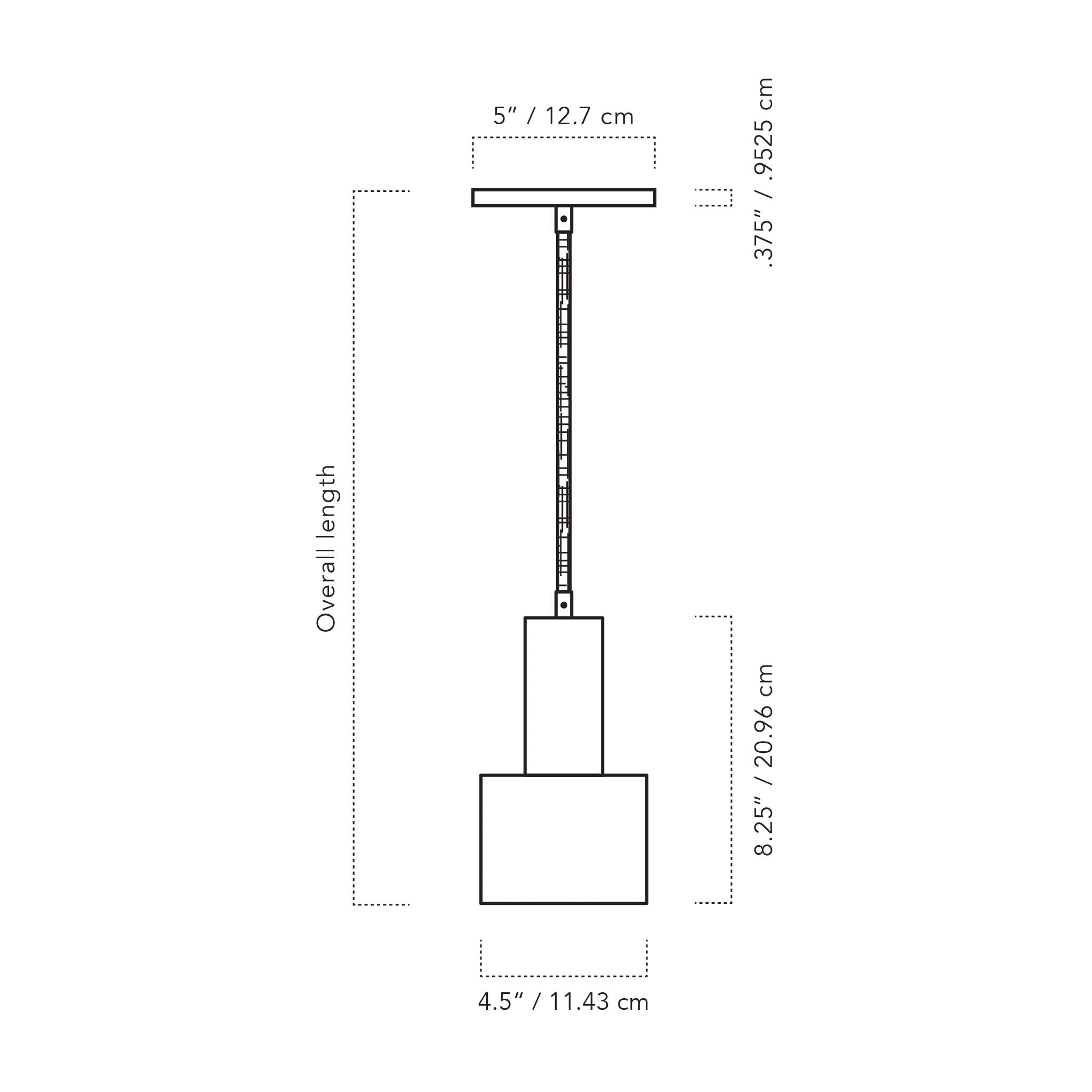 A Technical Drawing Of The Ridge Cord Pendant