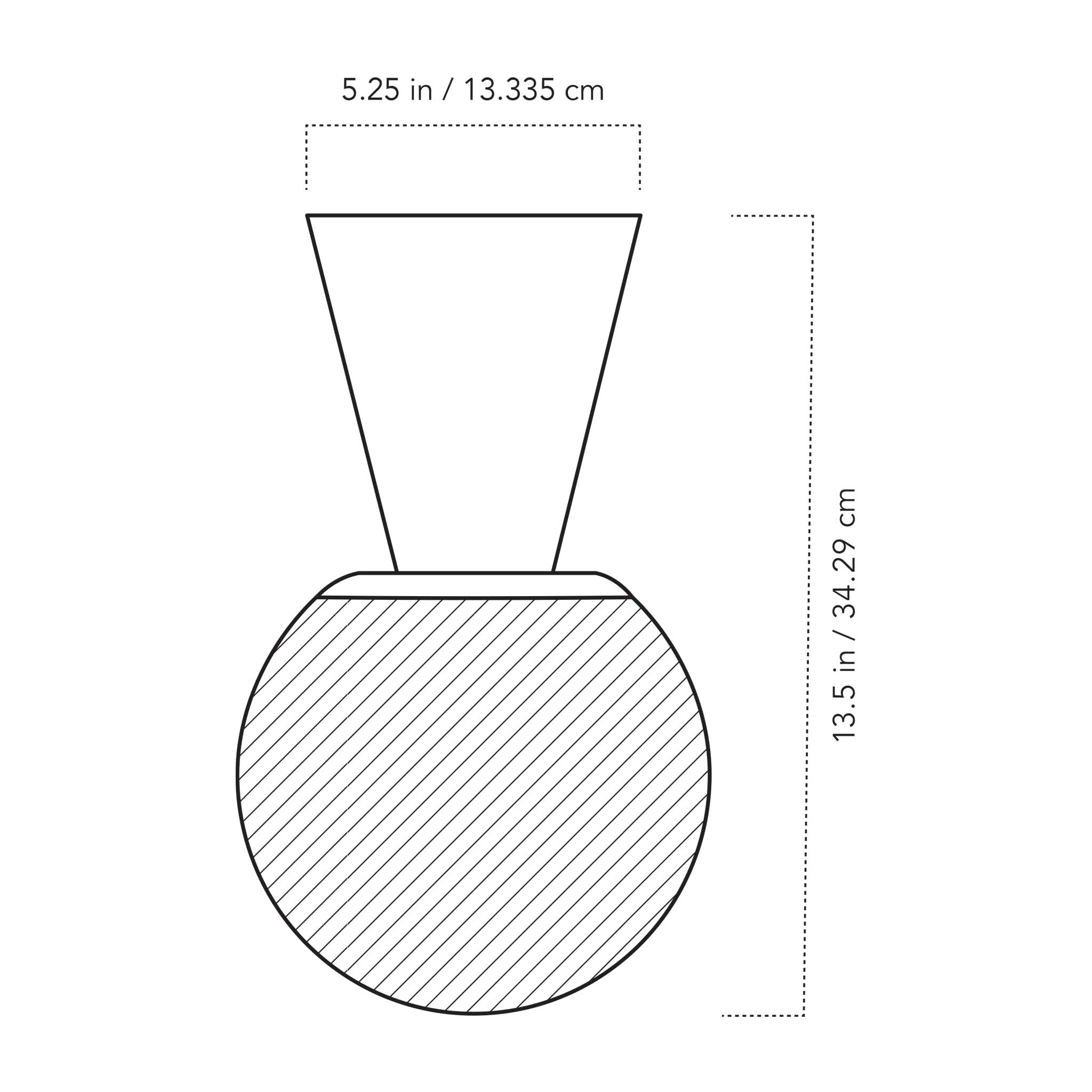 A Technical Drawing Of The Sierra With 8" Globe