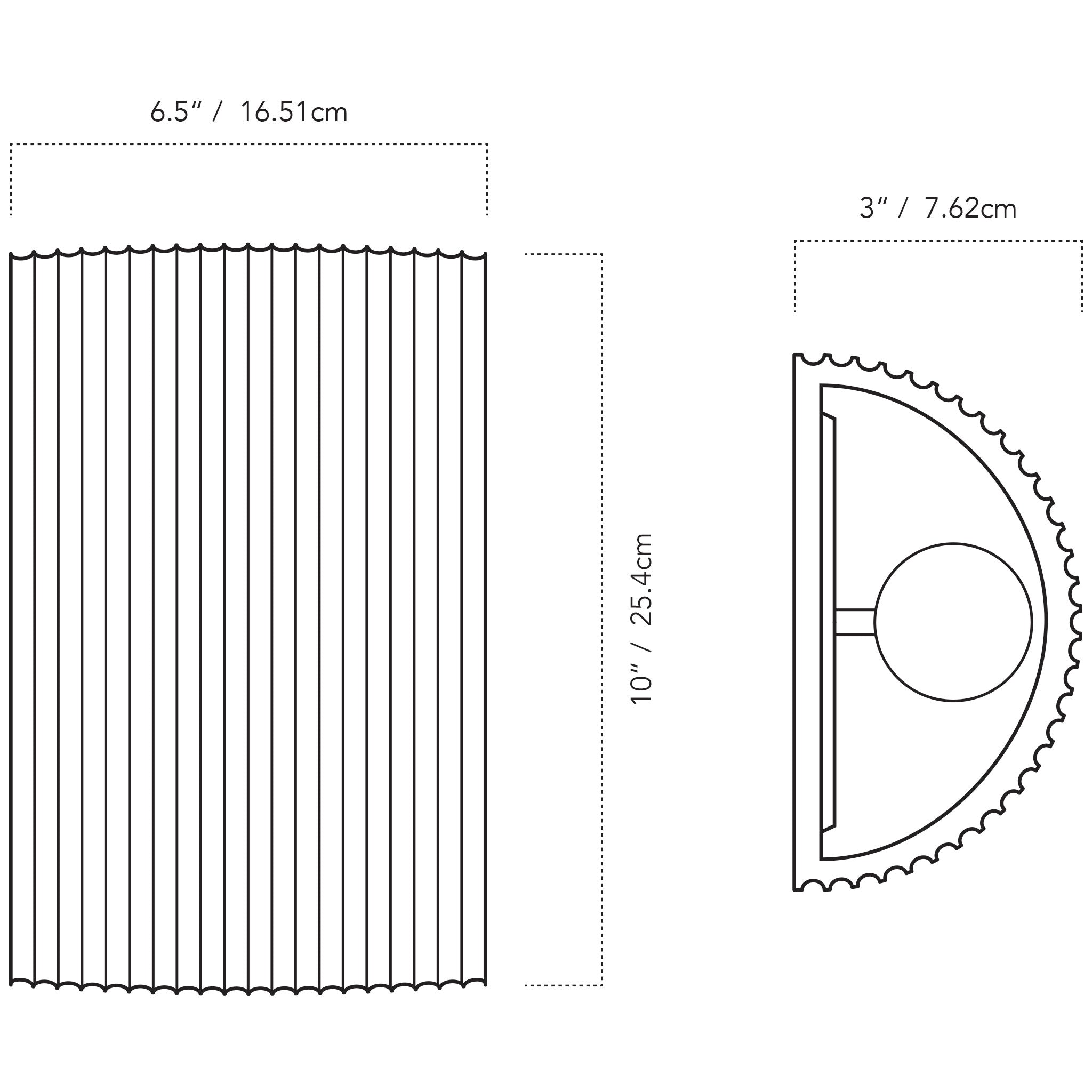 A Technical Drawing Of The Tumwater Ada Wall Sconce