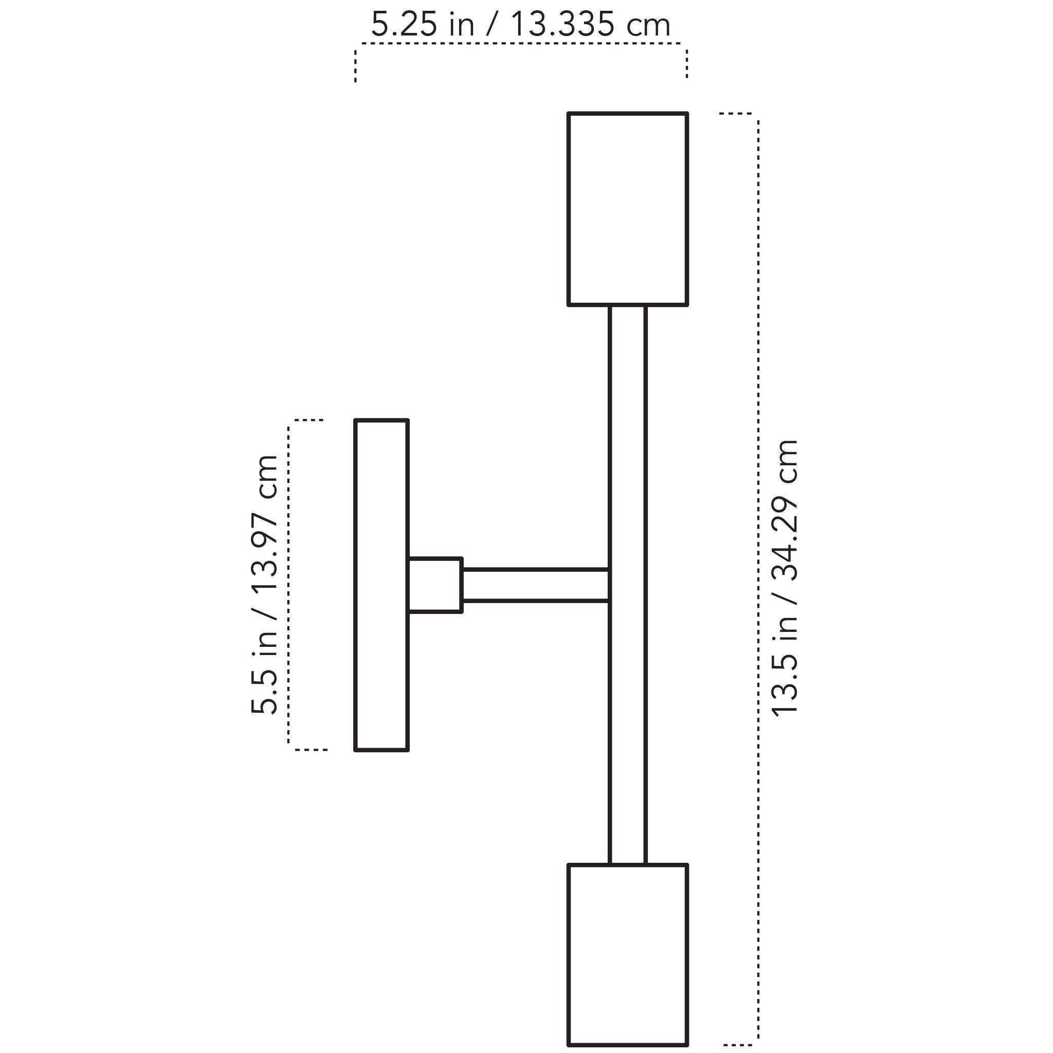 A Technical Drawing Of The Verona Ceramic Wall Sconce