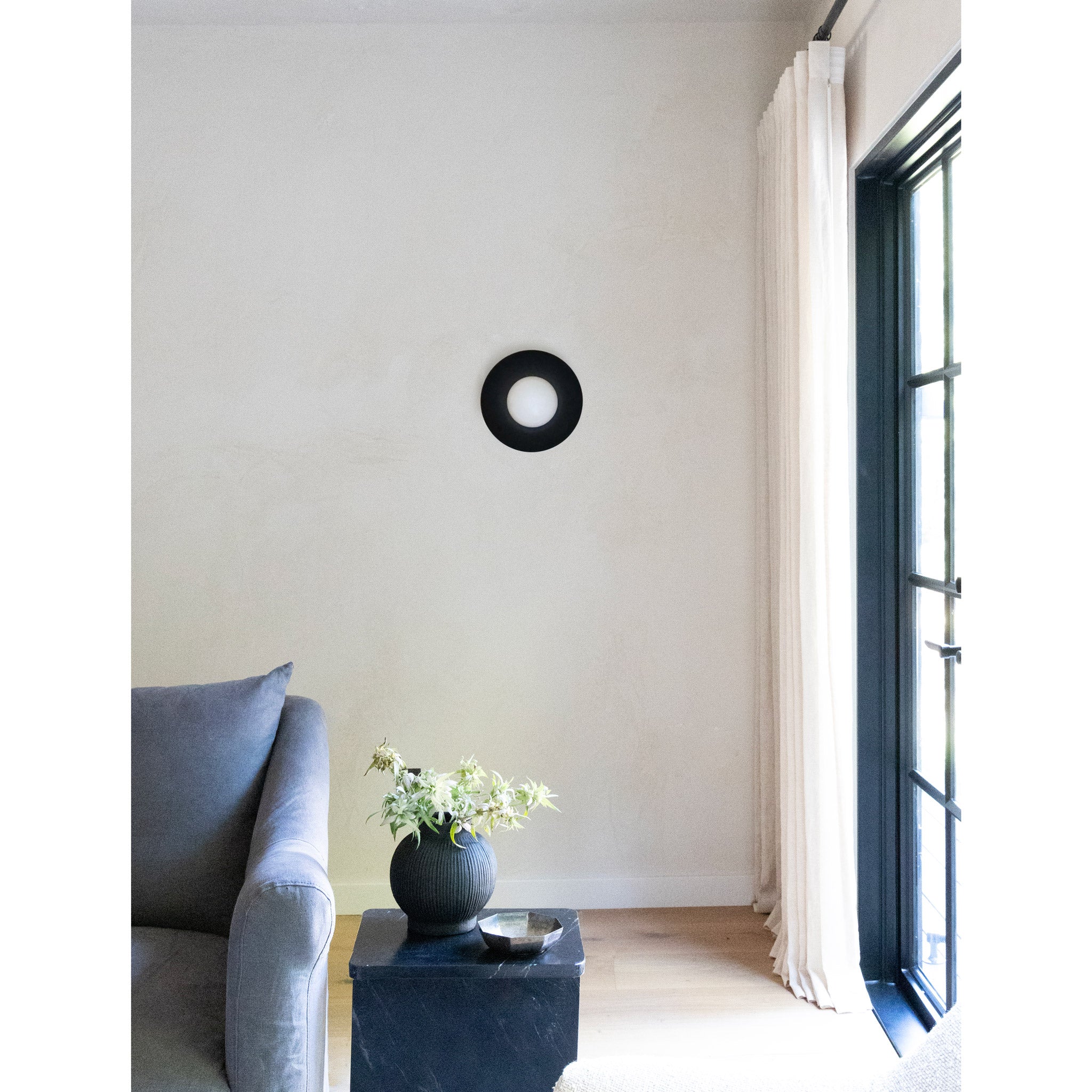 Lexi Large 6” shown with a solid shade in Matte Black 