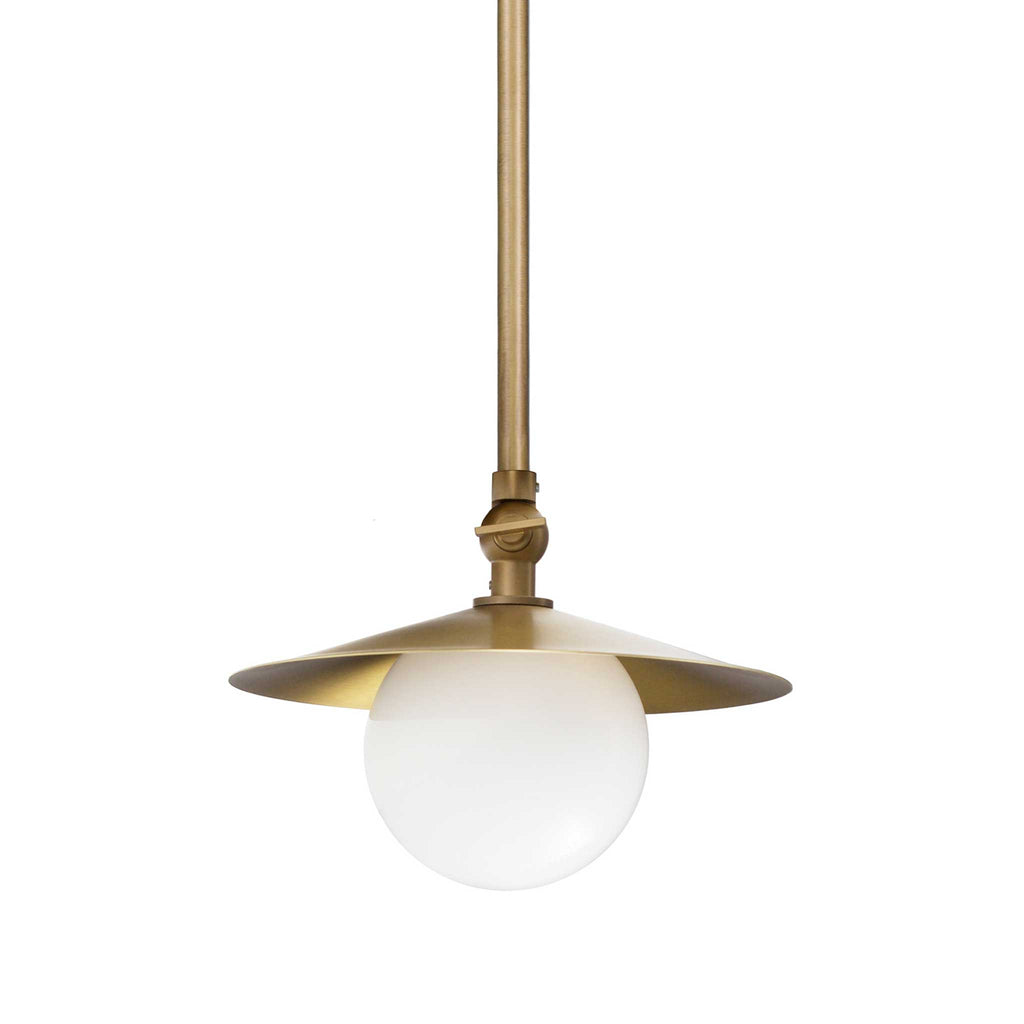 Marie Petite Pendant shown in Heirloom Brass.