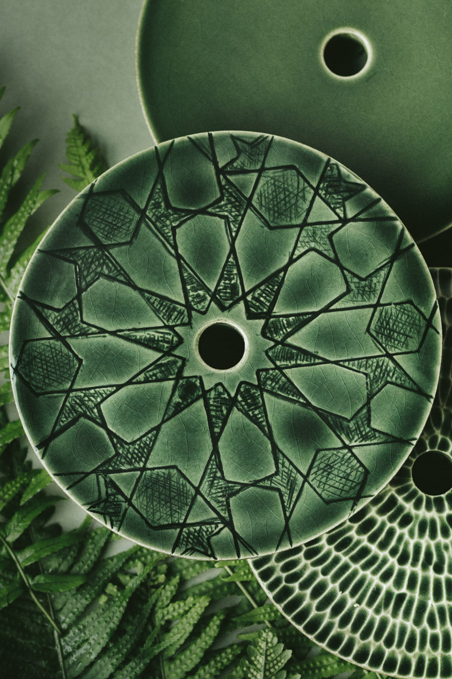 Forest Green Ceramic Canopy Designs