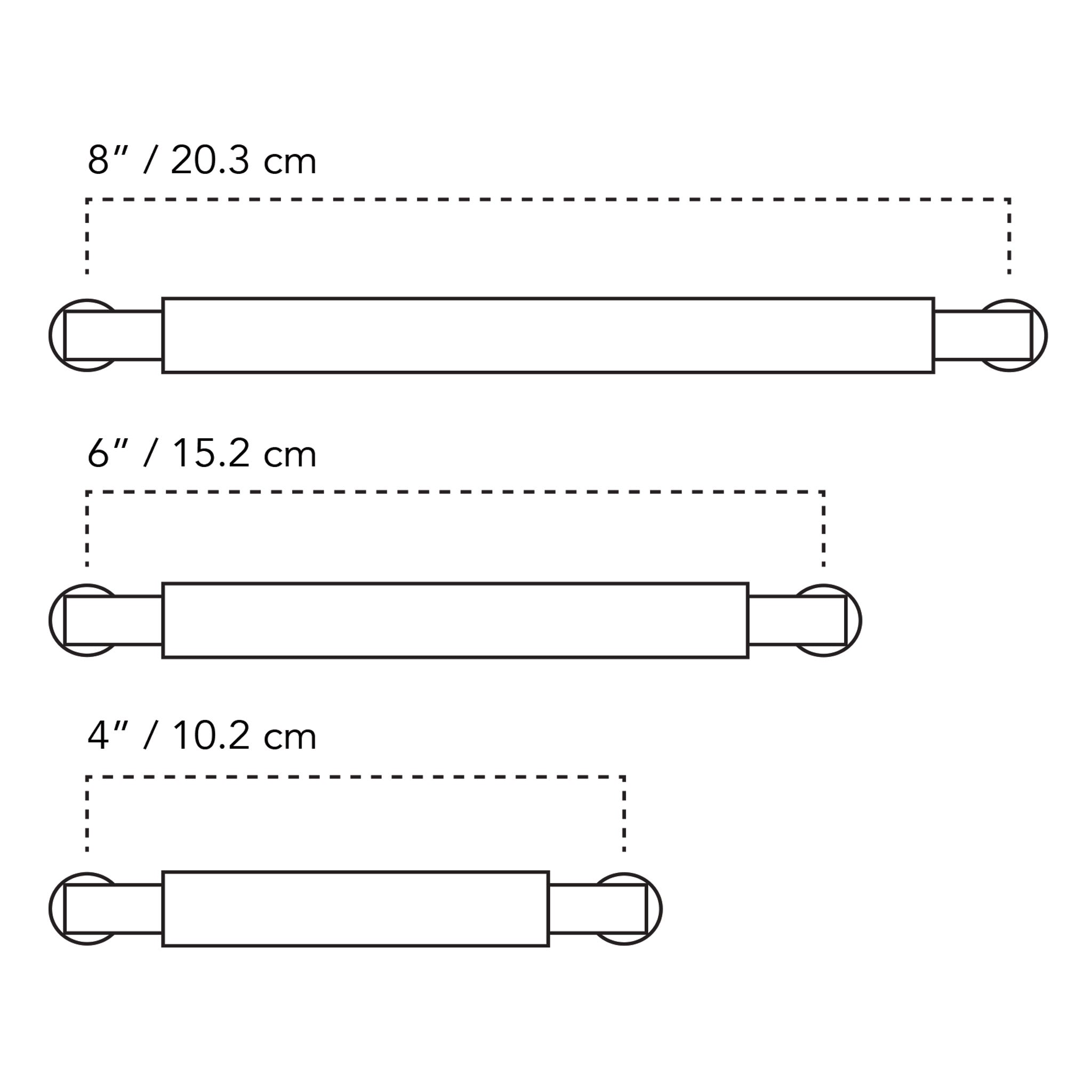 A Technical Drawing Of The Tanis Cabinet Pulls