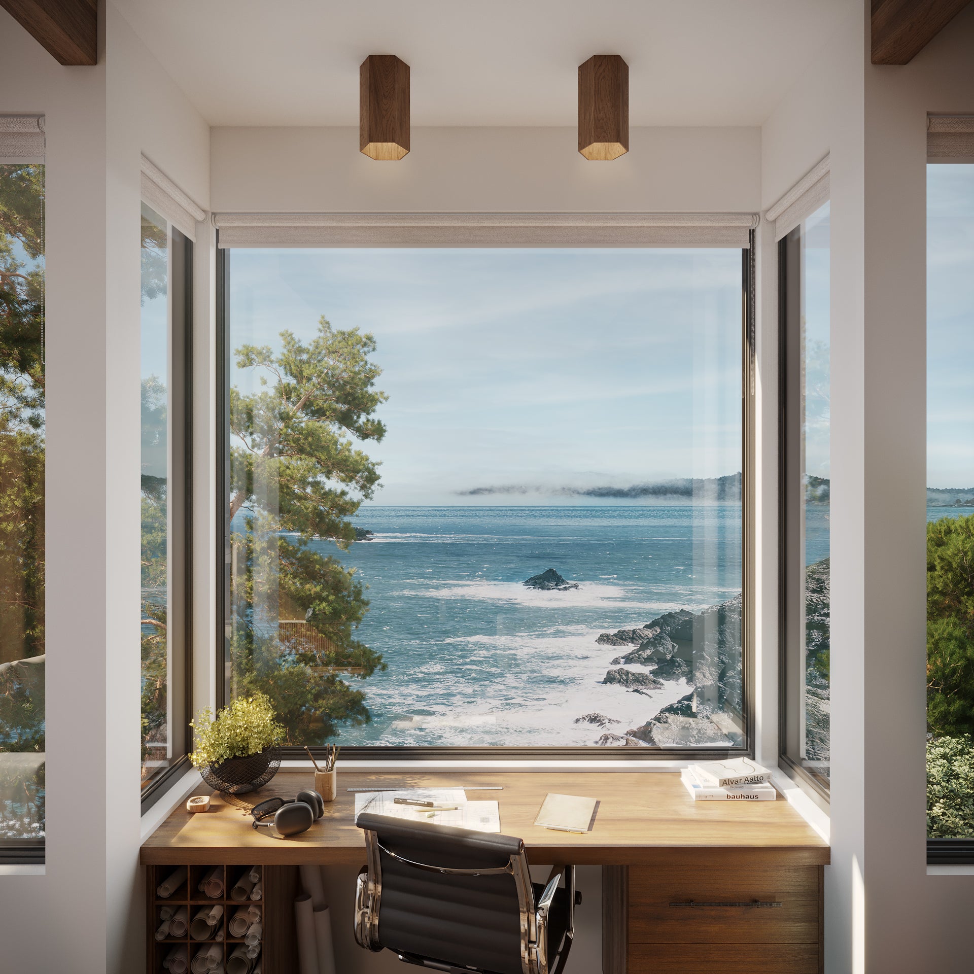 Cedar and Moss Woodland Viviane Surface in Walnut