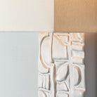 Asch Sconce shown in Brownstone White with Linen Fabric shade