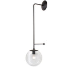 Ramona 10" shown in Matte Black with a Clear 10" globe