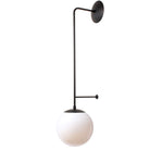 Ramona 10" shown in Matte Black with an Opal 10" globe