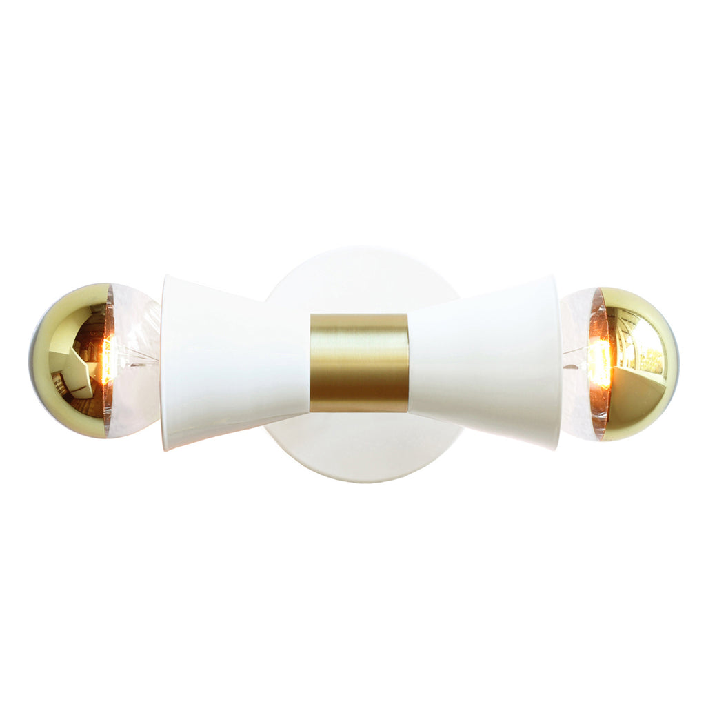 Mira shown in White with Brass.