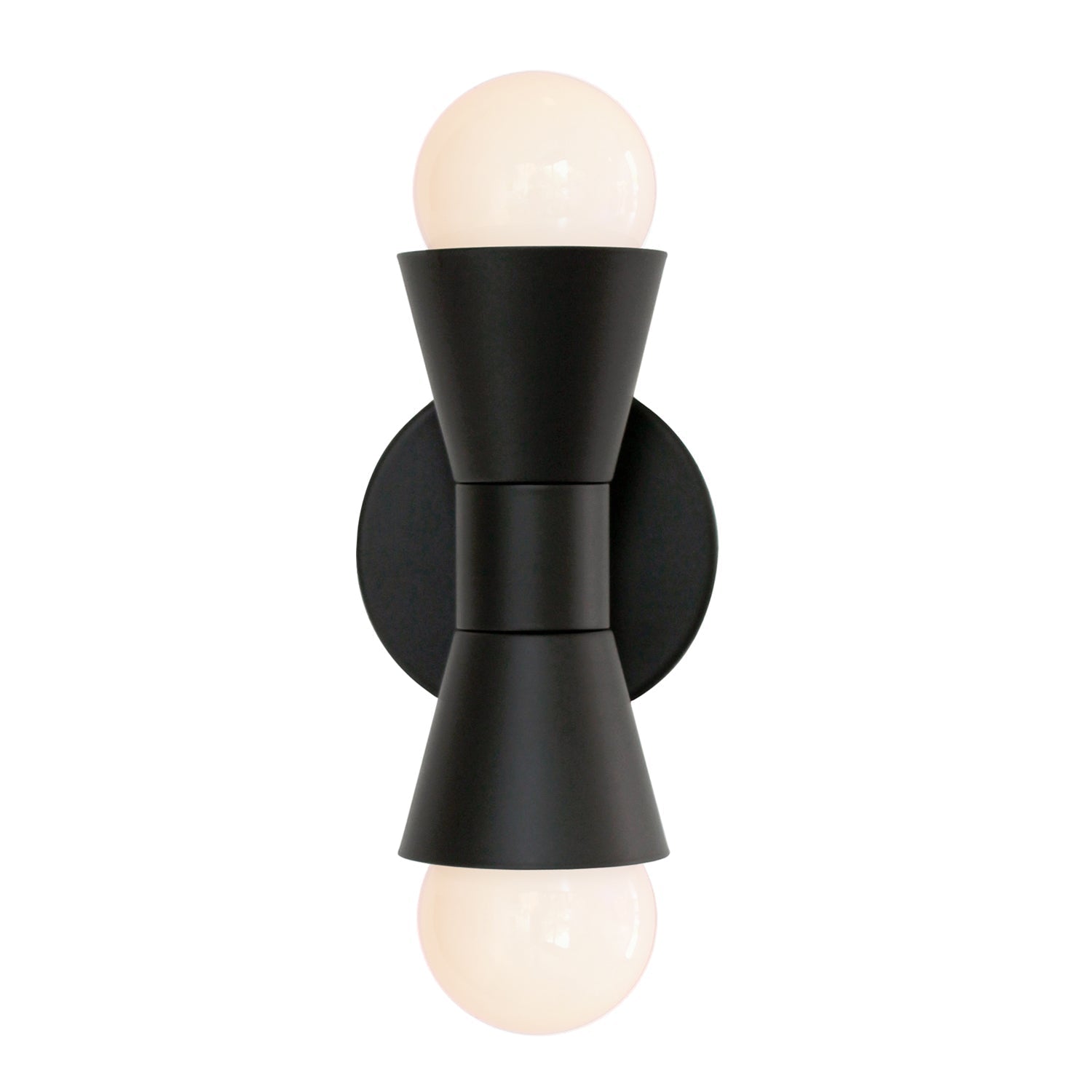 Cedar and Moss. Mira Sconce. Matte Black finish.
