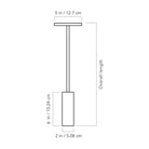 A Technical Drawing Of The Fjord Rod Pendant Light