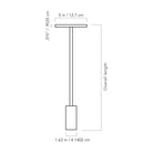A Technical Drawing Of The Timberline Rod Pendant Light