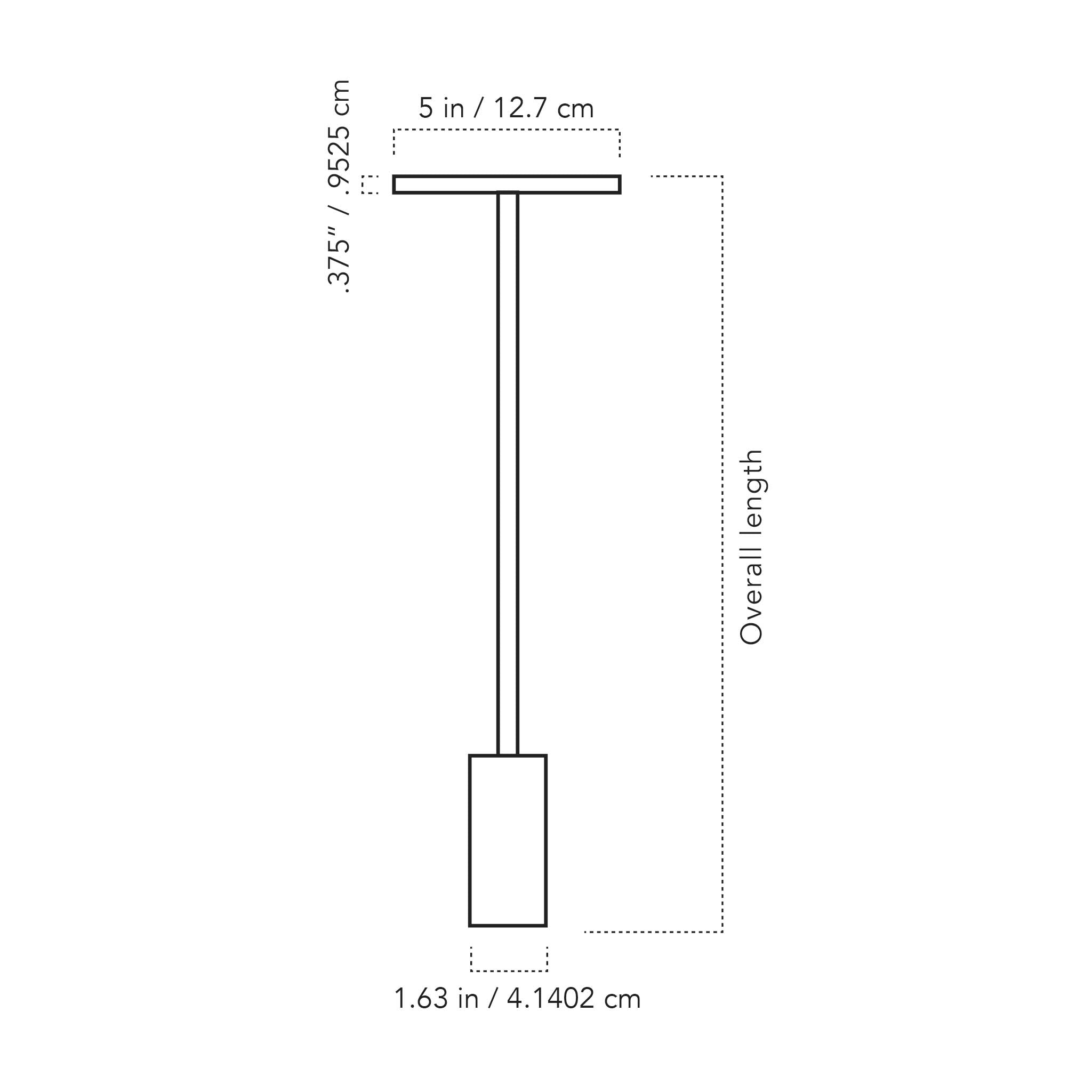 A Technical Drawing Of The Timberline Rod Pendant Light