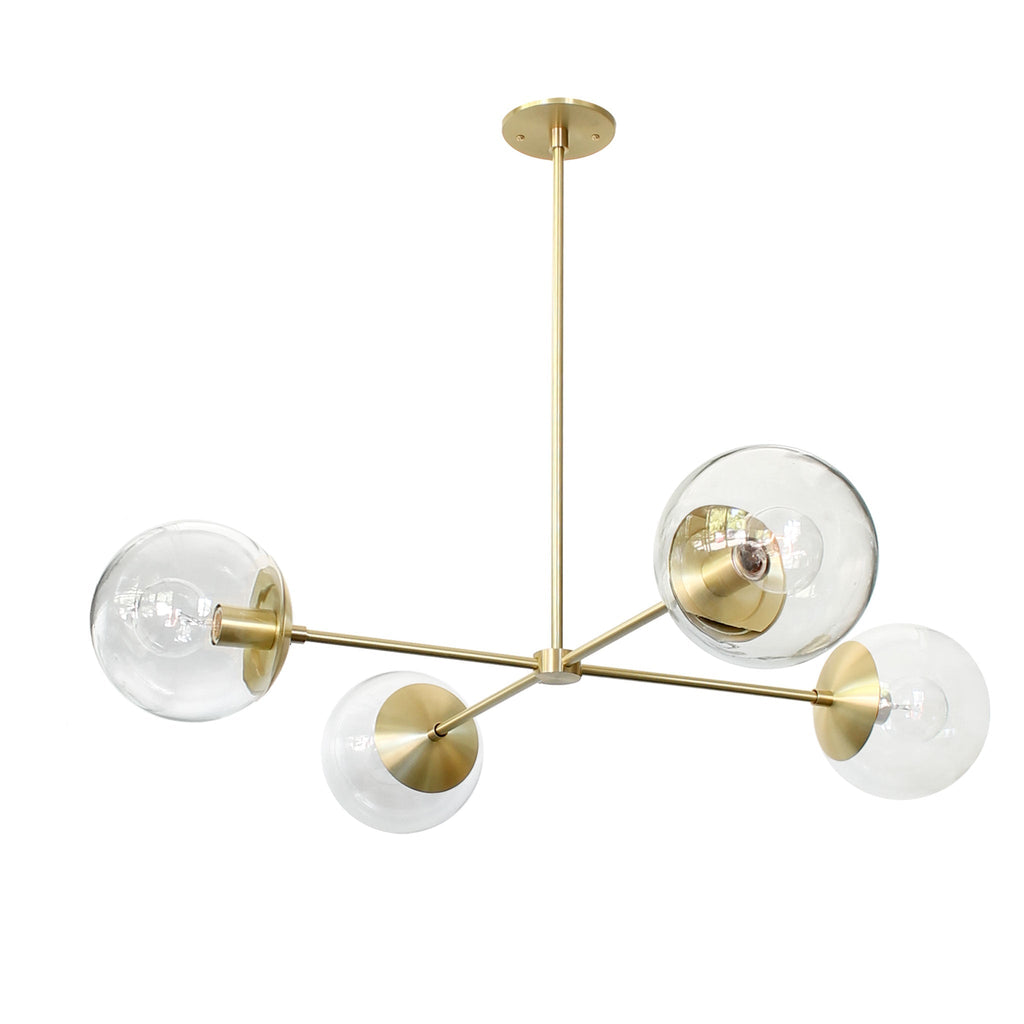 Alto Compass 8" Clear for Vaulted Ceiling shown in Brass.