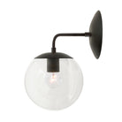 Alto Sconce 8" shown in Matte Black with a Clear 8" globe