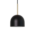 Amélie Cord 6" shown in Matte Black with Brass Rod Detail and a Black Cloth cord.