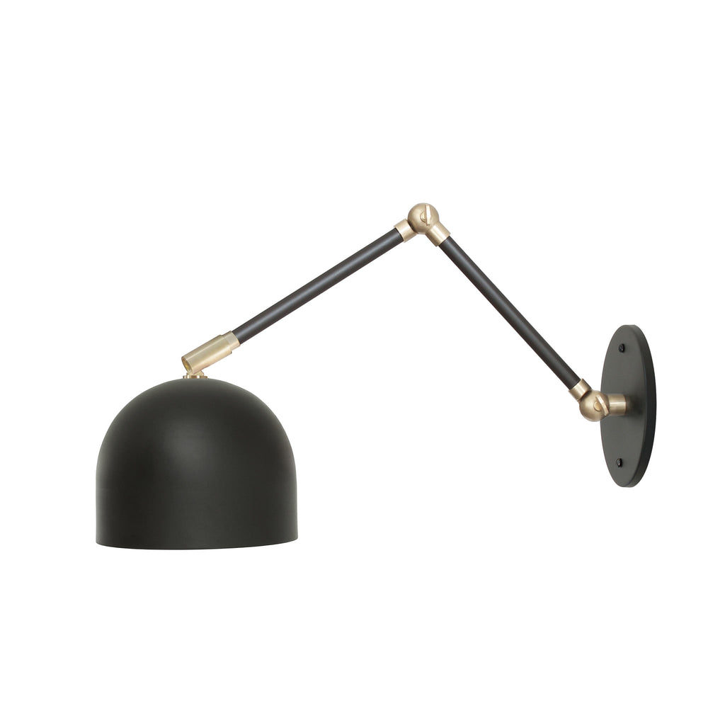 Amélie Double Articulated 6" shown in Matte Black with Brass accents.