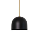 Amélie Rod 6" Shown in Matte Black with Brass.