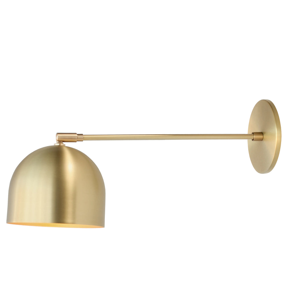 Amélie Sconce 6", with with 12" arm, Shown in Brass.