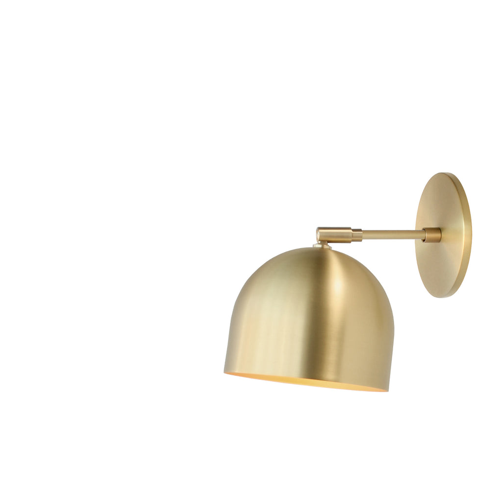 Amélie Sconce 6", with 3" arm, Shown in Brass.