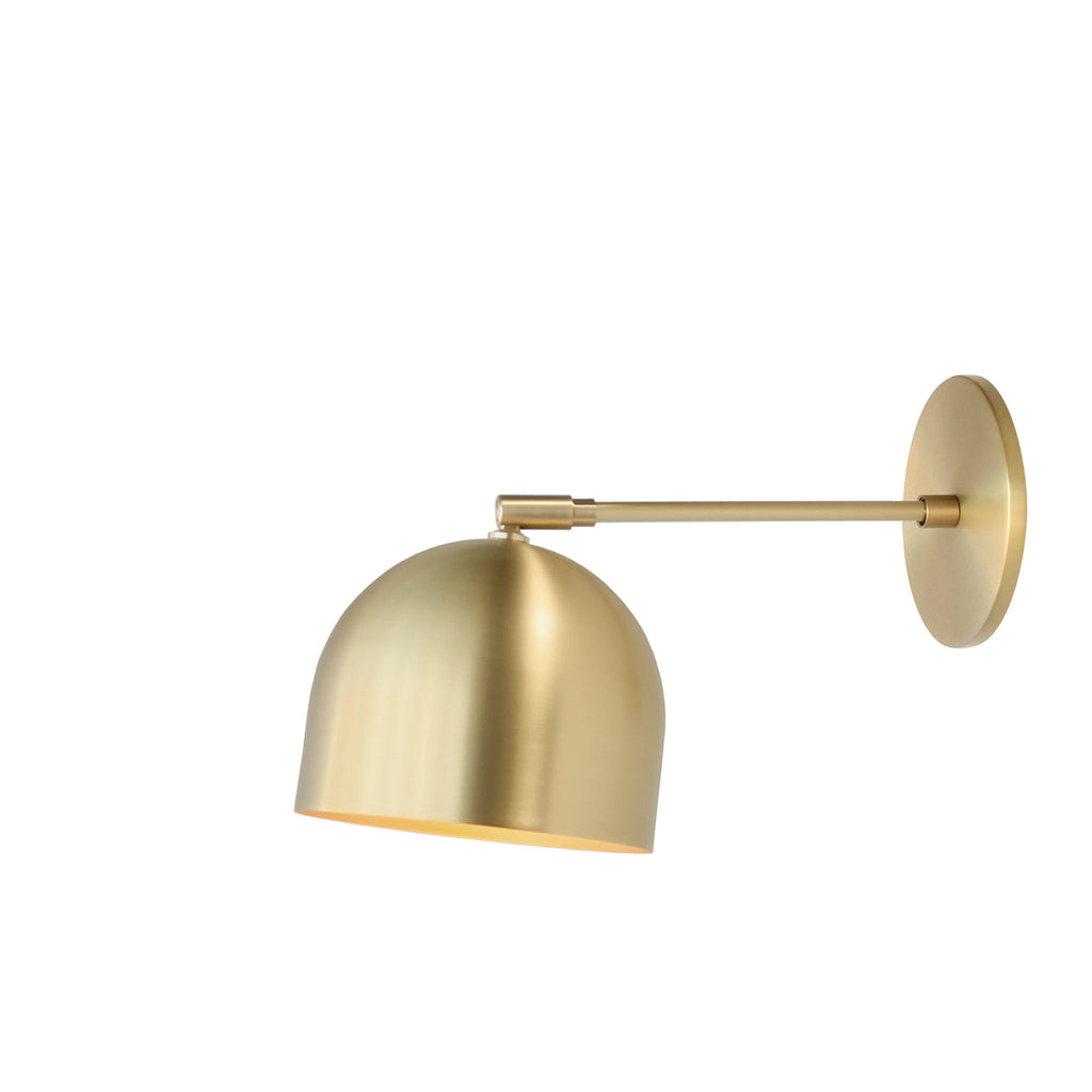 Amélie Sconce 6", with with 9" arm,  Shown in Brass.