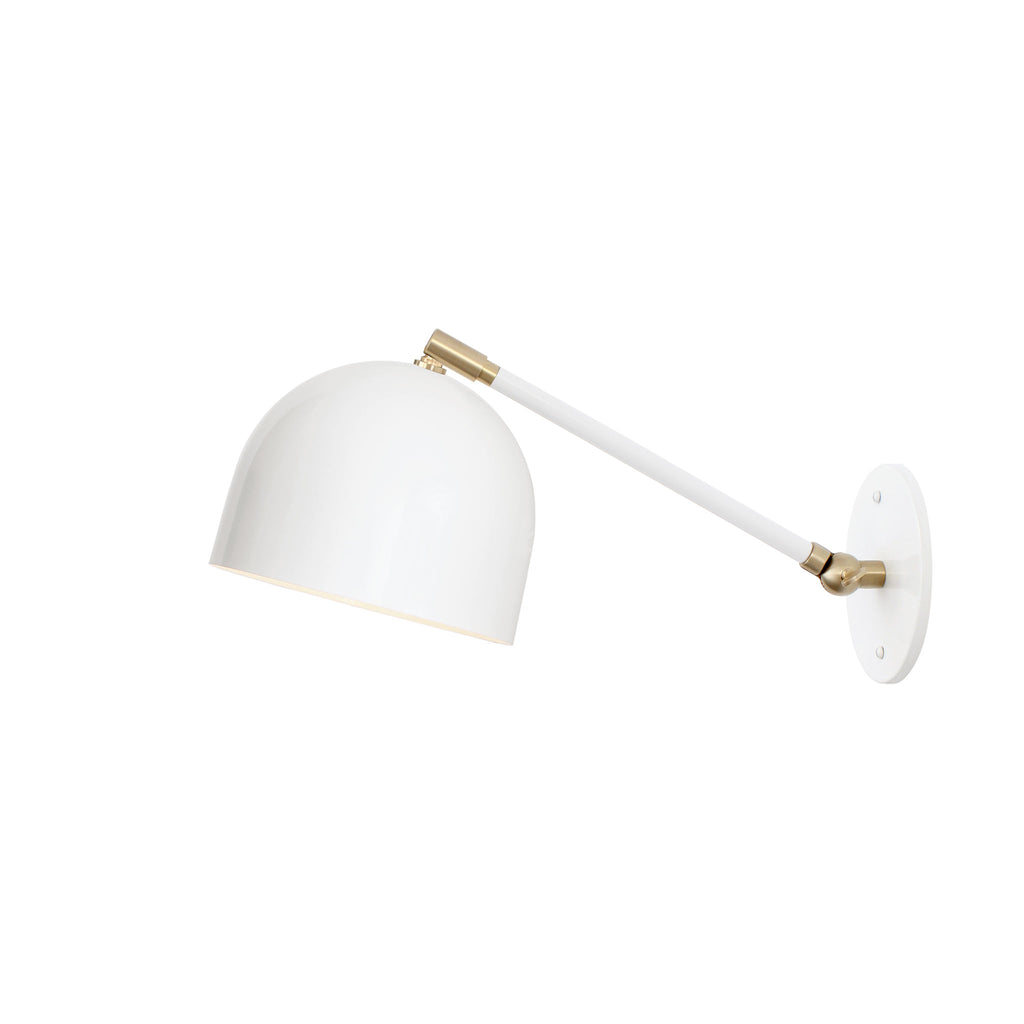 Amélie Single Articulated 6" shown in White with Brass Accents.