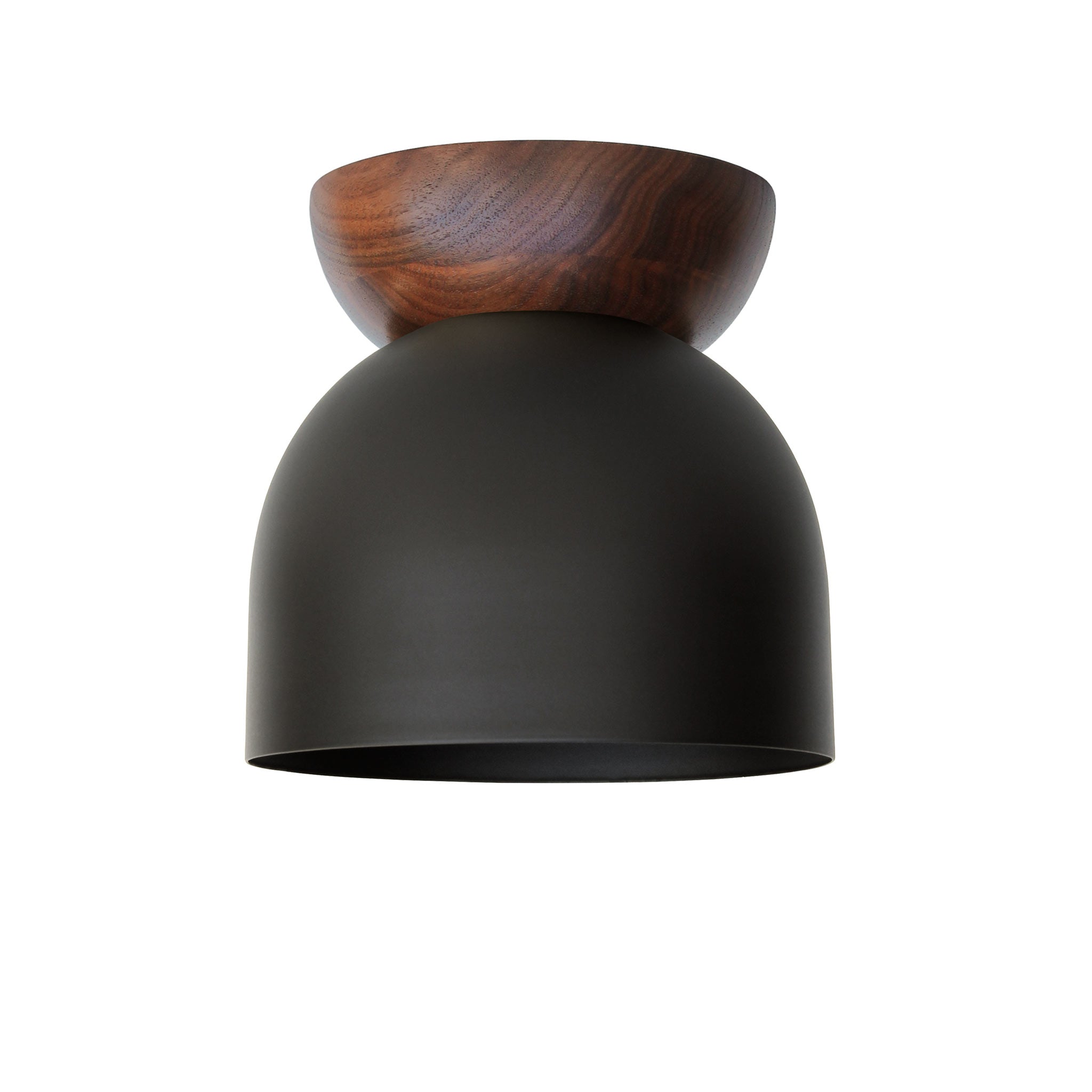 Amélie Surface 6" shown in Matte Black with a Walnut canopy